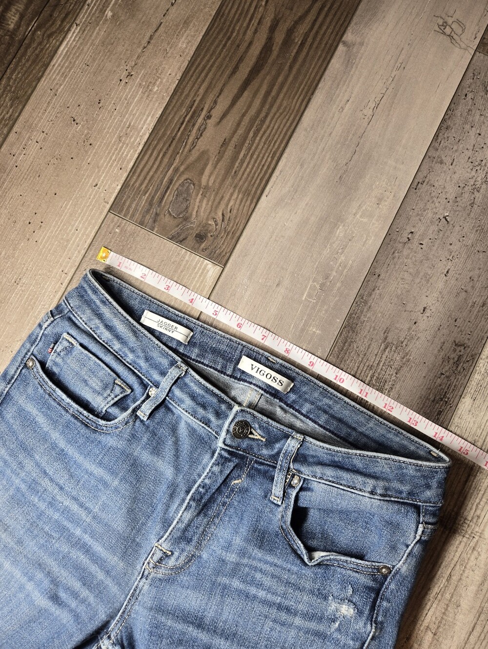 Vigoss Jagger Skinny Medium‑Wash Distressed Jeans Women’s Size 28 - Picture 6 of 16